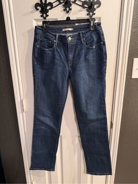 Levi's Dark Blue Straight-Leg Women’s Jeans
